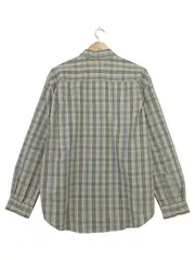 Vorschaubild 2 von Business Hemd Herren 50/L Kariert Beige Blau Langarm