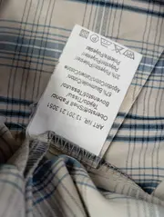 Vorschaubild 4 von Business Hemd Herren 50/L Kariert Beige Blau Langarm