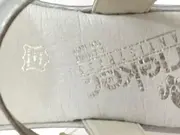 Vorschaubild 8 von Damen Sandalen Gr. 37 Silber Klettverschluss Leder Modern Freizeit