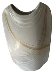 Vorschaubild 1 von KAISER Butta Vase Porzellan Weiß Abstrakt Elegant 24cm Metallic