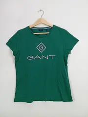 Vorschaubild 2 von Damen T-Shirt Gr. L Grün Casual Logo-Print