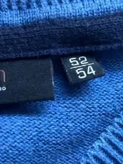 Vorschaubild 5 von Man Pullover Herren Gr. 52/XL Blau V-Ausschnitt Baumwolle
