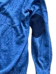 Vorschaubild 7 von Man Pullover Herren Gr. 52/XL Blau V-Ausschnitt Baumwolle