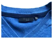 Vorschaubild 3 von Man Pullover Herren Gr. 52/XL Blau V-Ausschnitt Baumwolle