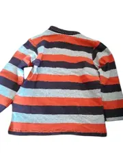 Vorschaubild 3 von Langarmshirt Poloshirt Gr. 98 Gestreift Bär Teddy Orange Blau Jungen