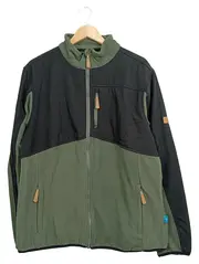 Vorschaubild 1 von Herren Outdoor Fleecejacke Gr. 50/L Oliv Schwarz Reißverschluss