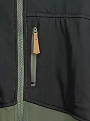Vorschaubild 4 von Herren Outdoor Fleecejacke Gr. 50/L Oliv Schwarz Reißverschluss