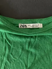 Vorschaubild 3 von Damen T-Shirt Grün Rippstrick Casual Gr. 36/S