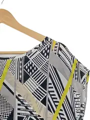 Vorschaubild 4 von Damen T-Shirt Gr. 38 Modern Mehrfarbig mit geometrischem Muster