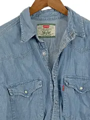 Vorschaubild 3 von Herren Jeansjacke Blau Gr. 50/L Casual Baumwolle Freizeit