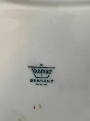 Vorschaubild 4 von Thomas Vintage Aschenbecher Keramik Weiß Logo Schriftzug Metallic