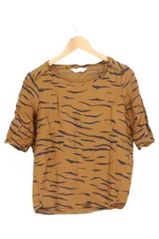 Vorschaubild 1 von Damen T-Shirt Gr. 38/M Braun Tierdruck Casual Modern