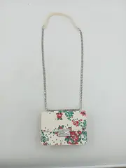Vorschaubild 2 von Umhängetasche Damen Blumenmuster Beige Crossbody Bag Kettenriemen Mini
