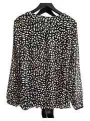 Vorschaubild 3 von Damen Bluse Animal Print Langarm Mehrfarbig Gr. 34/XS