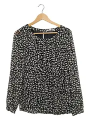 Vorschaubild 1 von Damen Bluse Animal Print Langarm Mehrfarbig Gr. 34/XS