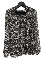 Vorschaubild 2 von Damen Bluse Animal Print Langarm Mehrfarbig Gr. 34/XS