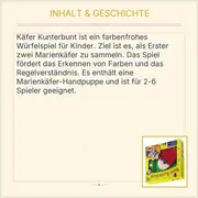 Vorschaubild 3 von Käfer Kunterbunt Brettspiel Kinderspiel Lernspiel Farben Handpuppe