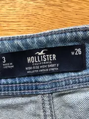 Vorschaubild 2 von Damen Jeans Shorts Gr. W26/34/XS Blau High Waist Schnallen