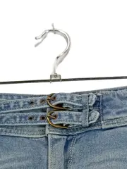 Vorschaubild 3 von Damen Jeans Shorts Gr. W26/34/XS Blau High Waist Schnallen