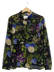 Vorschaubild 1 von Damen Bluse Gr. 36/S Blumenmuster transparent Langarm