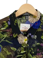 Vorschaubild 2 von Damen Bluse Gr. 36/S Blumenmuster transparent Langarm