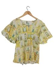 Vorschaubild 1 von Damen T-Shirt 42 Mehrfarbig Romantisch Venedig Motiv Baumwolle