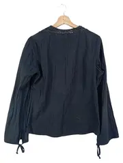 Vorschaubild 2 von Bluse Damen 40/M Schwarz Vintage Bohemian Spitze Langarm