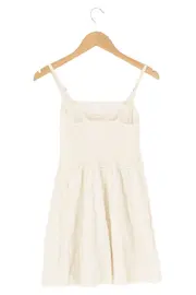 Vorschaubild 2 von Damen Freizeitkleid Gr. 36/S Weiß Casual Trägerkleid Baumwolle