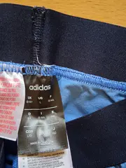 Vorschaubild 4 von Kinder Mädchen Leggings Gr. 164 Blau Abstrakt Logo Print Sport