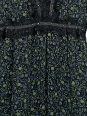 Vorschaubild 3 von Damen Freizeitkleid Blumenmuster Langarm Gr. 34/XS Feminin Mehrfarbig