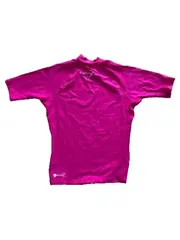 Vorschaubild 2 von Damen Sport Shirt Pink Gr. 36/S Logo Print Kurzarm Polyamid