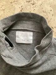 Vorschaubild 4 von Kinder Pullover Gr. 164 Grau Meliert Baumwolle Casual Langarm