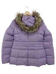 Vorschaubild 2 von Steppjacke Damen Lila Kapuze Fellbesatz Gr. 36 S Vintage Elegant