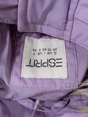 Vorschaubild 3 von Steppjacke Damen Lila Kapuze Fellbesatz Gr. 36 S Vintage Elegant