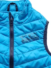 Vorschaubild 2 von Steppweste Kinder Gr. 110 Blau Casual Uni Gesteppt Reißverschluss