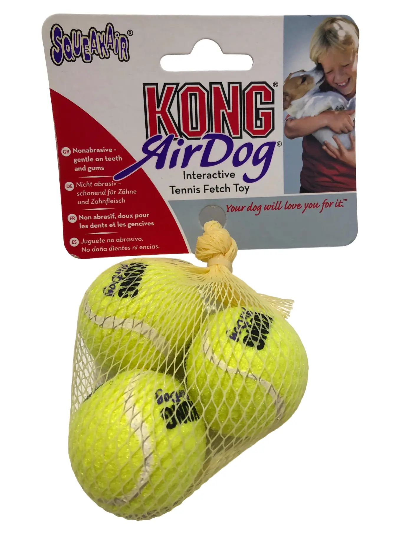 KONG AirDog Tennisbälle für Hunde 3er Pack Gelb Spielzeug