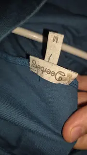 Vorschaubild 4 von Damen Rock Gr. M Petrol Baumwolle Casual Midirock