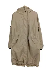 Vorschaubild 1 von Damen Parka Gr. 42 Beige Outdoor Regenjacke Kapuze