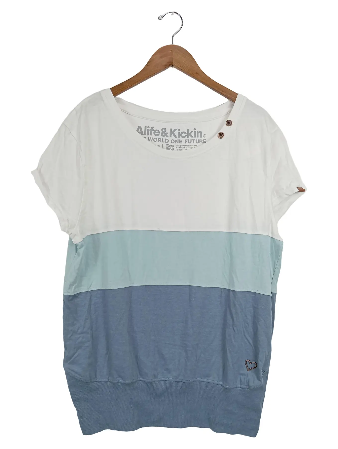 ALIFE & KICKIN Damen T-Shirt XXL Mehrfarbig Casual Baumwolle Shirt