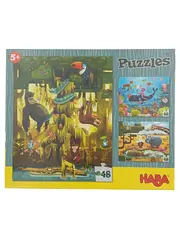 Vorschaubild 1 von Puzzles Tiere der Welt 3x48 Teile Kinderpuzzle ab 5 Jahren