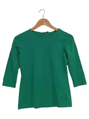 Vorschaubild 1 von Damen Langarmshirt Grün Gr. M 3/4-Arm Basic Baumwolle