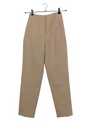 Vorschaubild 1 von Damen Anzughose Stoffhose High Waist Business Elegant Beige Gr. 34 XS