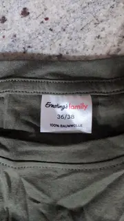 Vorschaubild 2 von Damen T-Shirt Grün Baumwolle Kurzarm Gr. M 38