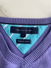 Vorschaubild 5 von Pullover Herren Gr. L Lila V-Ausschnitt Baumwolle