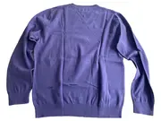 Vorschaubild 2 von Pullover Herren Gr. L Lila V-Ausschnitt Baumwolle