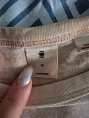 Vorschaubild 3 von Damen Tank Top Beige Gr. XS RAW Logo Print Baumwolle