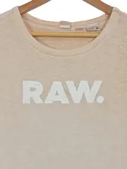 Vorschaubild 2 von Damen Tank Top Beige Gr. XS RAW Logo Print Baumwolle