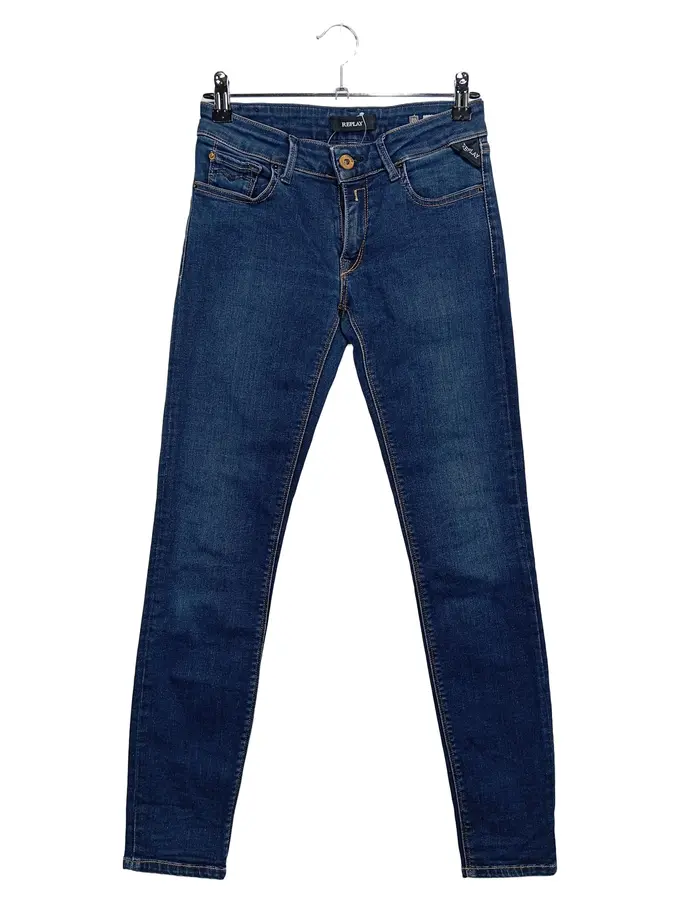 REPLAY Kinder Jeans Slim Fit Blau W26 L27 Baumwolle Casual
