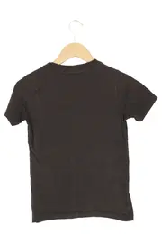 Vorschaubild 2 von Kinder Sport T-Shirt Gr. 140 Schwarz Baumwolle Kurzarm Logo-Print