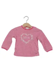 Vorschaubild 1 von Langarmshirt Mädchen Gr. 68 Pink Gestreift Herz Casual